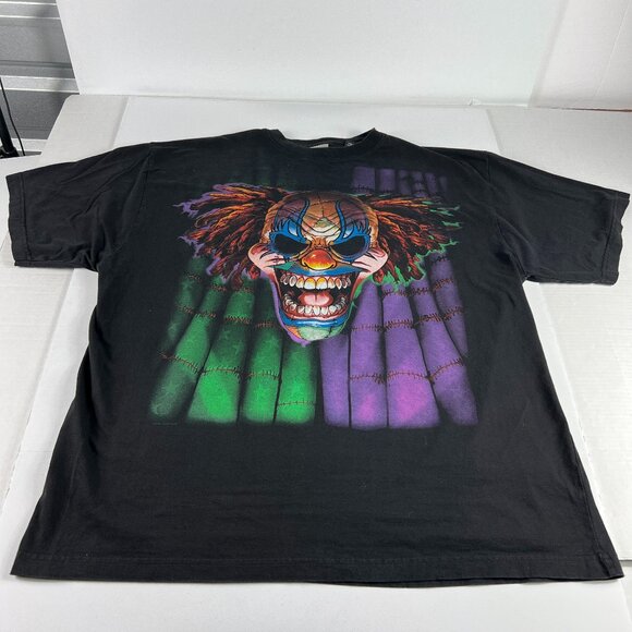 2009 Liquid Blue Killer Circus Clowns Shirt Extra Extra Large Black Faded Tee - Picture 1 of 12